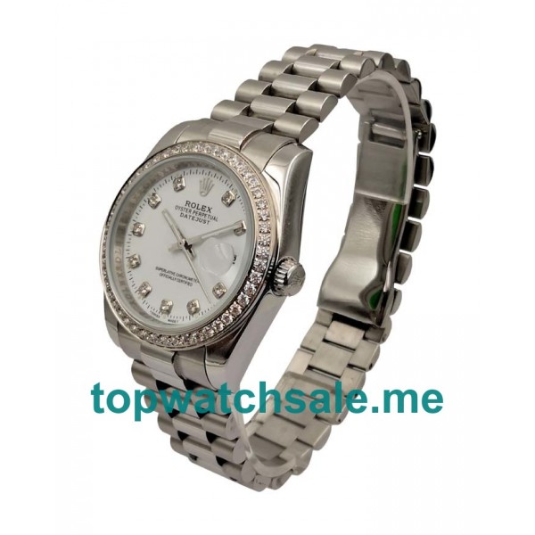 UK White Dials Steel Rolex Datejust 16234 Replica Watches