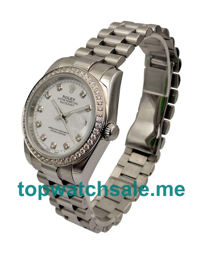 UK White Dials Steel Rolex Datejust 16234 Replica Watches