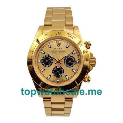 UK Champagne Dials Gold Rolex Daytona 116508 Replica Watches