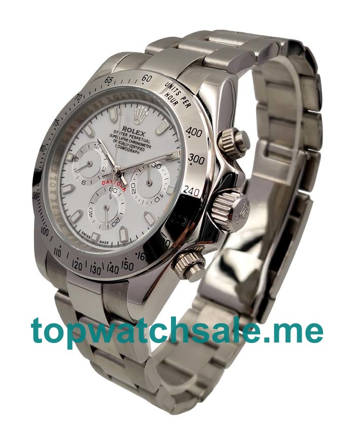 UK White Dials Steel Rolex Daytona 116520 Replica Watches