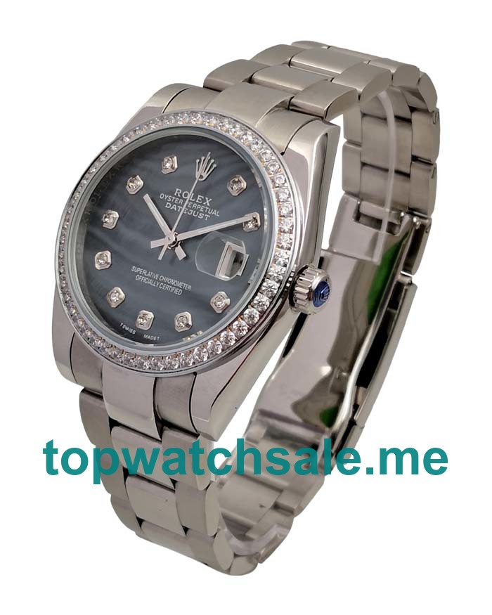 UK Mother Of Pearl Dials Steel And White Gold Rolex Datejust 116244 Replica Watches