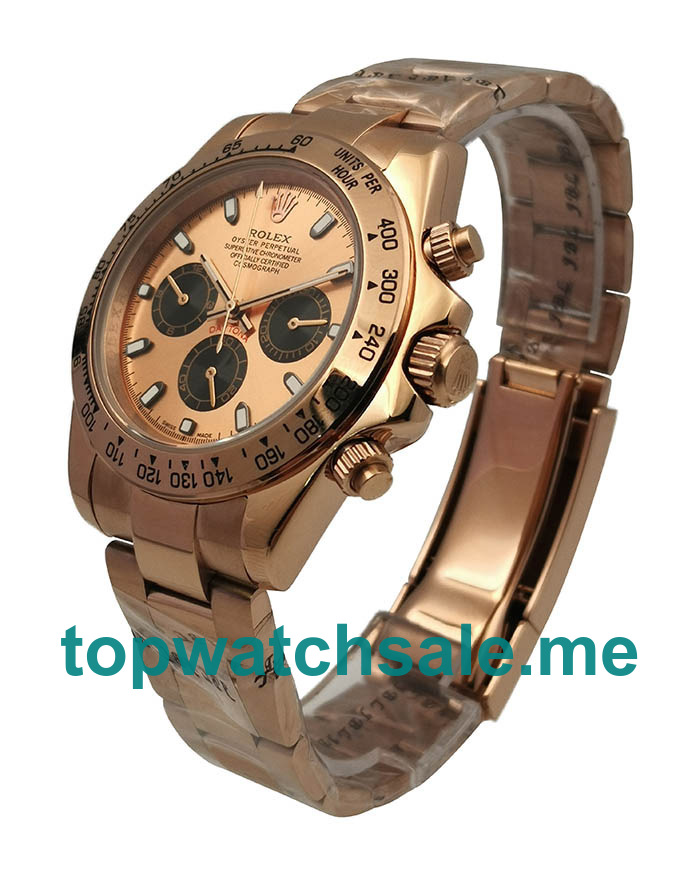 UK Rose Dials Rose Gold Rolex Daytona 116505 Replica Watches