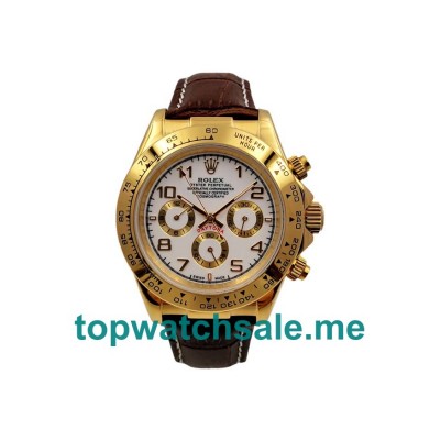 UK White Dials Gold Rolex Daytona 116518 Replica Watches