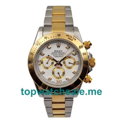 UK White Dials Steel And Gold Rolex Daytona 116523 Replica Watches